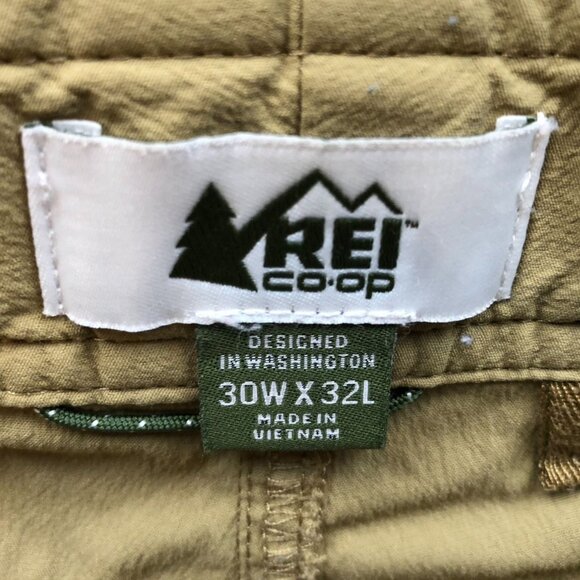REI Co-Op Mens Cargo Pants Size 30x32 Straight Outdoors Casual Tan Classic - Picture 9 of 13